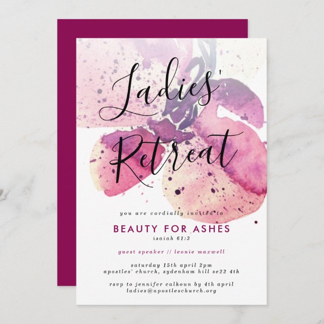 Convite Retretação/Conferência/Convite de Evento (Frente/Verso)