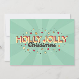 Convite Retro 3d natal alegre e feliz design txt