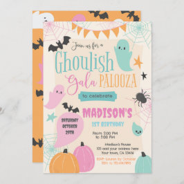 Convite Retro 50s Halloween Party Invitation