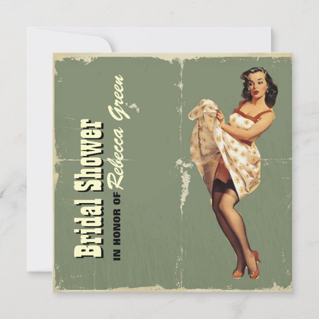 Convite retro afixar festa de solteira rockabilizável de m (Frente)