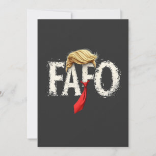 Convite Retro Americano Donald Trump FAFO Bandeira dos EUA