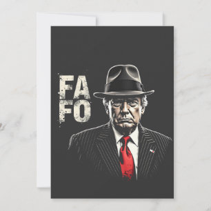 Convite Retro Americano Donald Trump FAFO Bandeira dos EUA