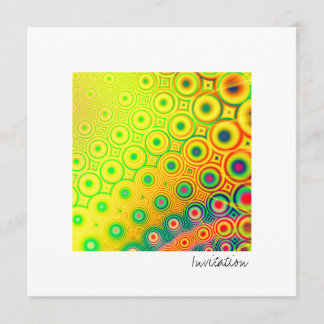 Convite Retro ・ Arte Fractal ・ Amarelo