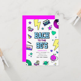 Convite Retro Bach para os anos 90