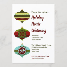 Convite Retro Bauble | Festa de Aquecimento de Casas Féria