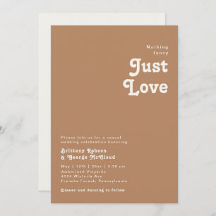 Convite Retro Beach   Casamento de Rico marrom