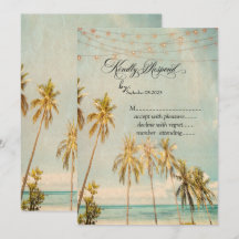 Retro Beach Palms RSVP