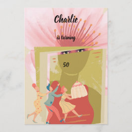 Convite Retro birthday