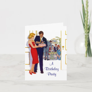 Convite Retro Birthday Party Invitation Cards Card CUSTOM