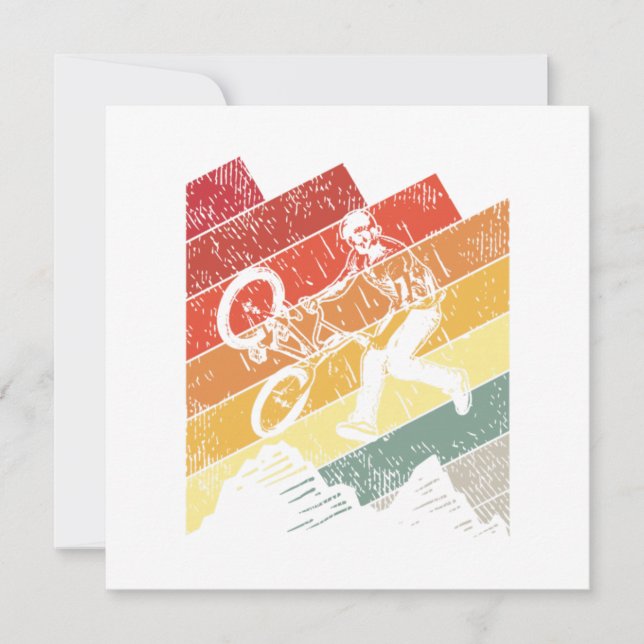 Convite Retro BMX Bike Freestyle BMX Rider Gift Idea (Frente)