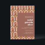 Convite Retro Bohemian Terracotta Floral Bat Mitzvah<br><div class="desc">Retro Boêmian Terracotta Floral Único Bat Mitzvah Convite</div>