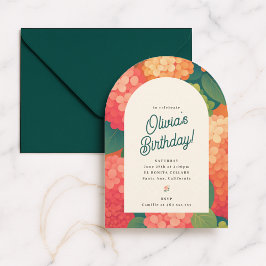 Convite Retro Boho Flower Party Invite