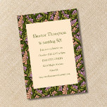 Convite Retro Boho Verde Floral Simples 50º Aniversário<br><div class="desc">Retro Boho Green Floral Simples 50º Convite de Aniversário</div>