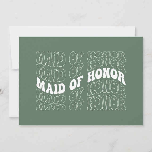 Convite Retro Bride Bridesmaid (Frente)