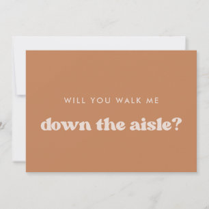 Convite Retro Brown, você me levará até o corredor?