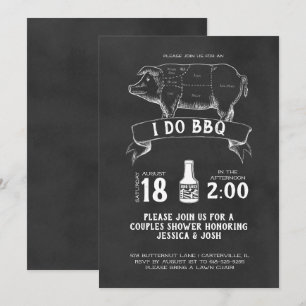 Convite Retro Butchers - Eu Faço Churrasco