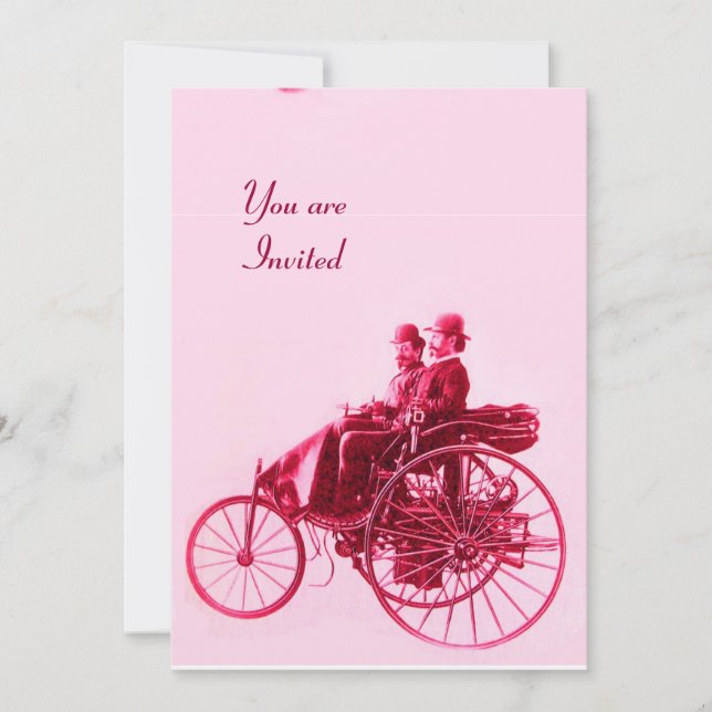 Convite RETRO CARROS RESTAURAÇÃO AUTOMÁTICA DE Ouro Fúcula (Frente)