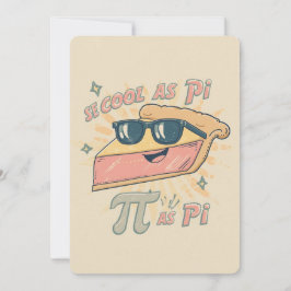 Convite Retro Cool as Pi Party Invitation