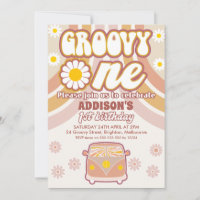 Retro Daisies Combi Groovy One primeiro aniversari
