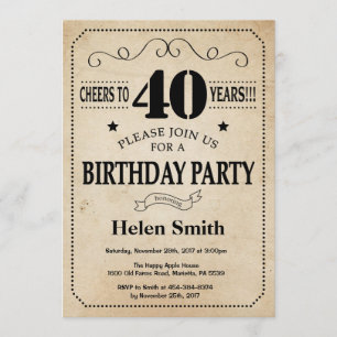 Convite Retro de Vintage Rustic Invitation