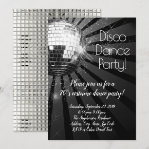 Convite Retro Disco Dance 70s Festa de Halloween Figurume
