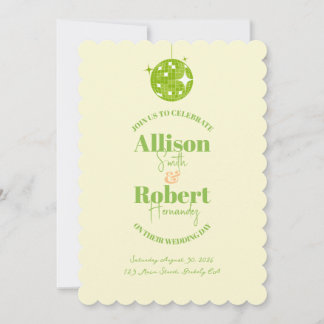 Convite Retro Disco Wedding Invitation