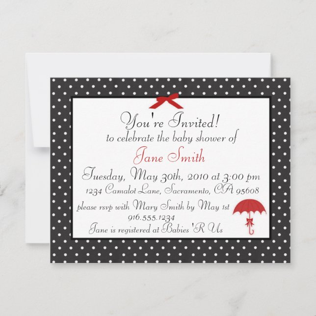 Convite retro do chá de fraldas do Pinup (Frente)