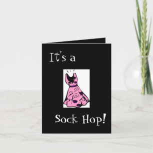 Convite retro do salto da peúga dos anos 50