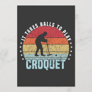 Convite Retro É Preciso Bolas Para Jogar Croquet