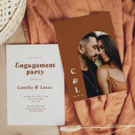 Convite Retro Engagement Party Invitation