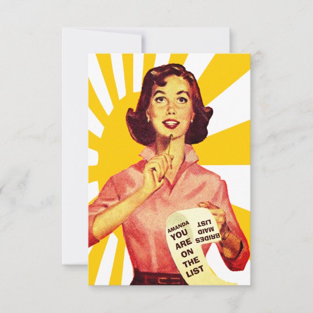 Convite Retro engraçado você será meu (Frente)