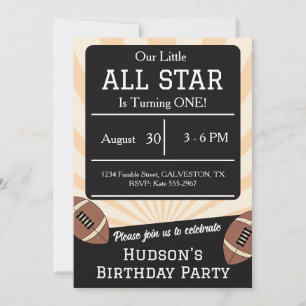Convite Retro Futebol Todos Estrelas 1º Aniversário