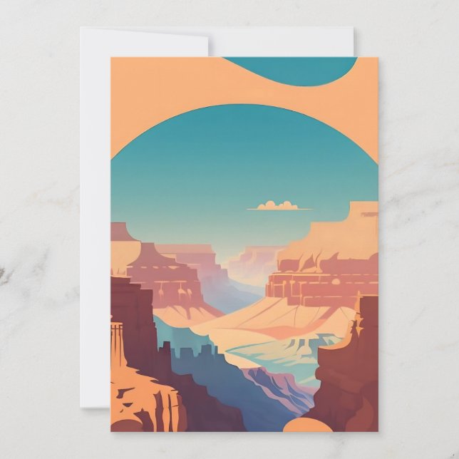 Convite Retro - Grand Canyon (Frente)