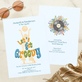 Convite Retro Groovy 60th Birthday Invitation