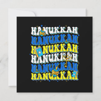 Convite Retro Groovy Happy Hanukkah Chanukkah Jewish Holid