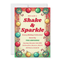 Retro Groovy Shake & Sparkle Holiday Party