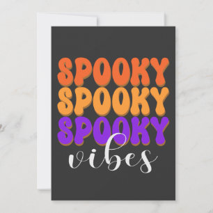 Convite Retro Groovy Spooky Vibes Halloween