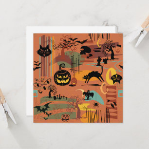 Convite Retro Halloween O'Rama