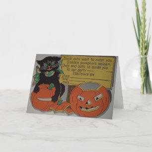 Convite Retro Halloween Party Invitation