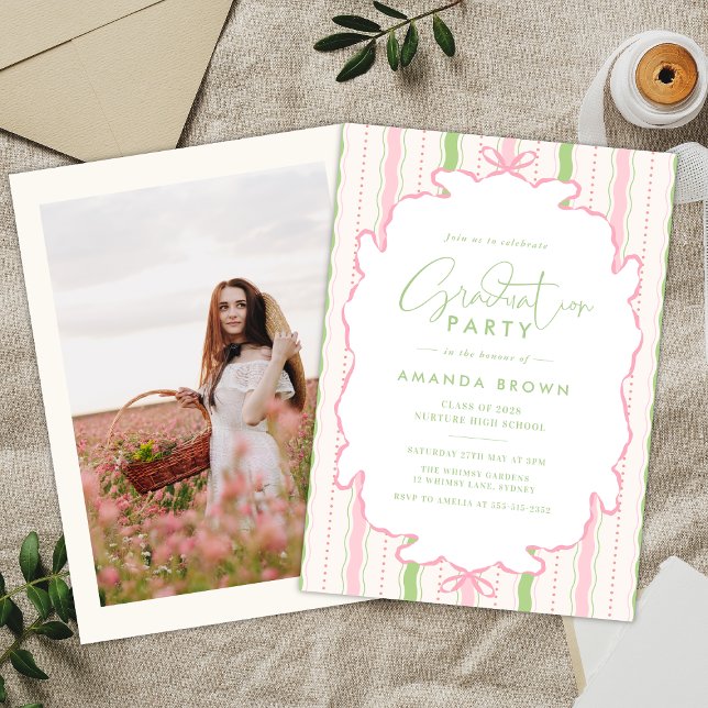 Convite Retro Hand Drawn Grad Party 2026 (Criador carregado)