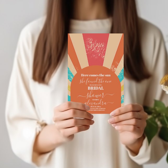 Convite Retro Here Vem o Chá de panela do Sol (Criador carregado)