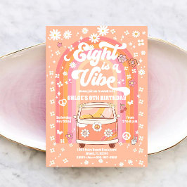 Convite Retro Hippie Birthday Invitation