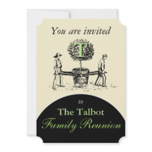 Retrô Ilustração de Reunião da Família de Árvores