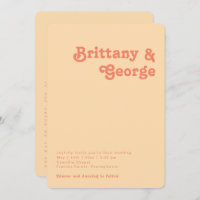 Retro Laranja Tudo Em Um Casamento De Bordas Arred