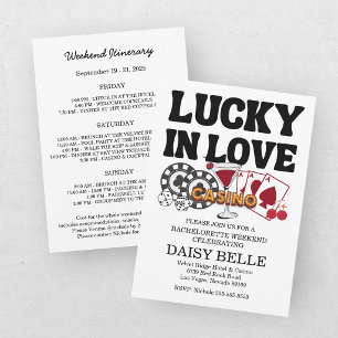 Convite Retro Lucky Apaixonada Las Vegas Despedida de Solt