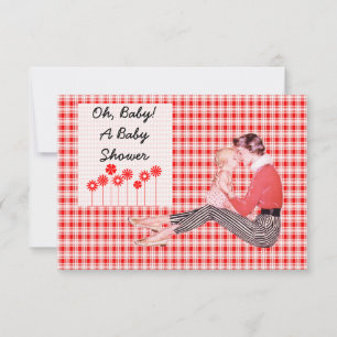 Convite Retro Mãe e Chá de fraldas V2