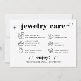 Convite Retro Modern JewelCare Obrigado Logotipo da empres