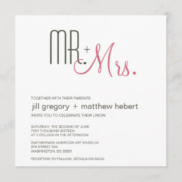 Convite Retro Modern Wedding