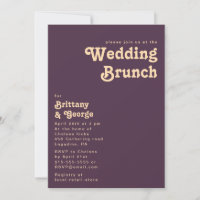 Retro Moderno | Casamento Roxo Escuro Brunch