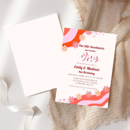 Convite Retro Namorados Swetheart Joint First Birday